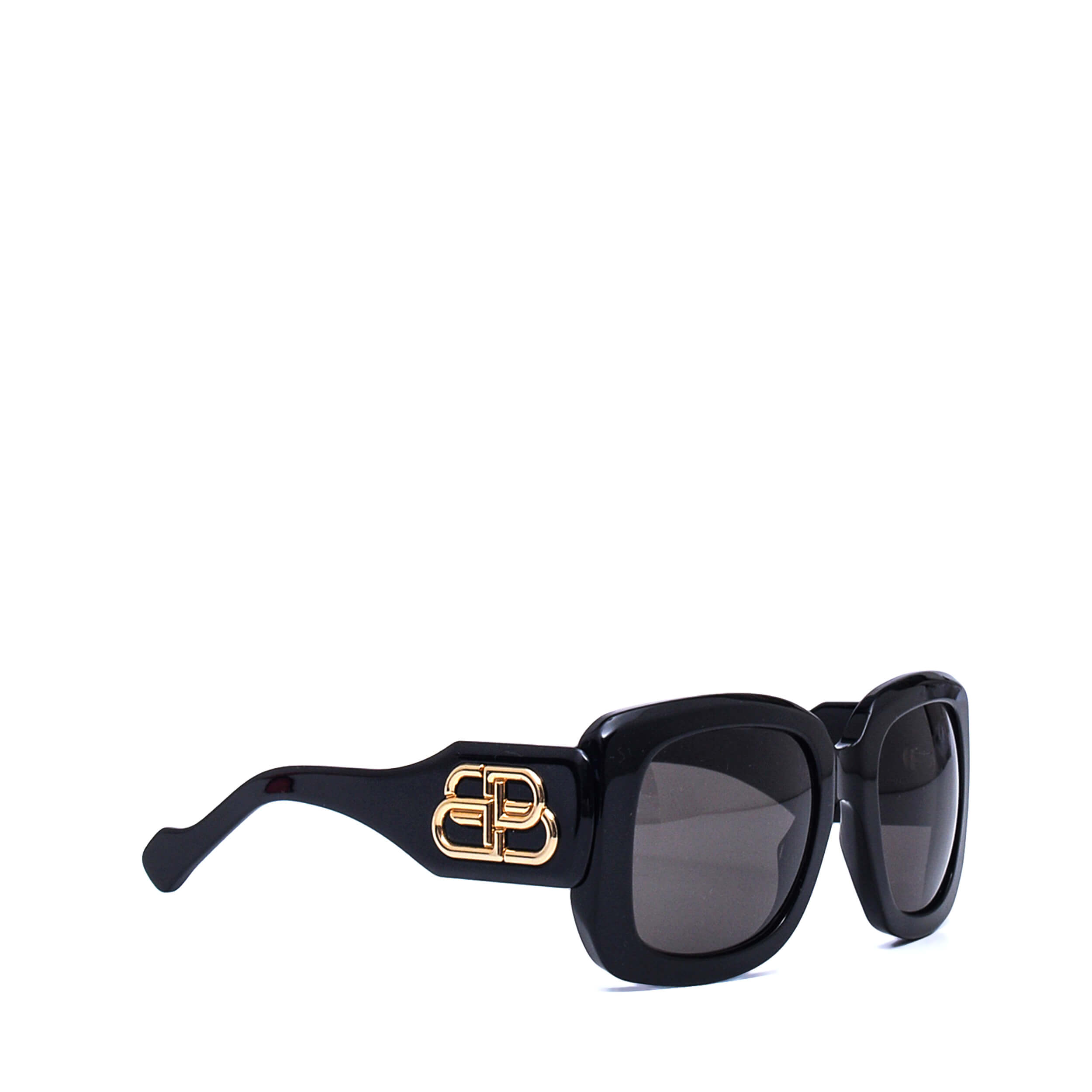 Balenciaga - Black Monogram Squared Sunglasses